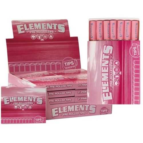 Elements Pink Pre-rolled Tips, X 21