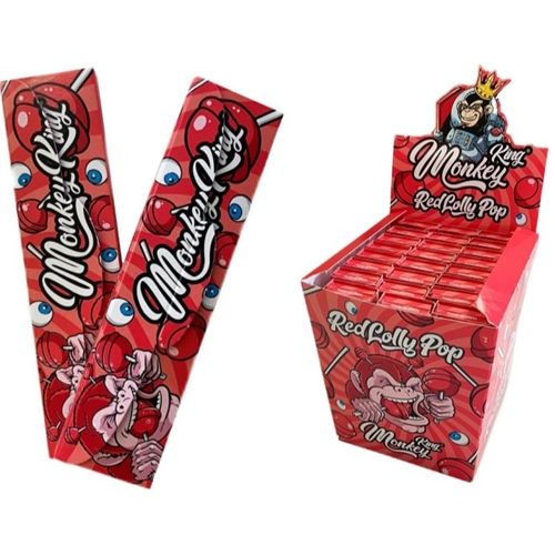 Monkey King Red Lolly Pop King Size Slim + Tips