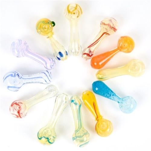 Glass Spoon Pipe, 8cm