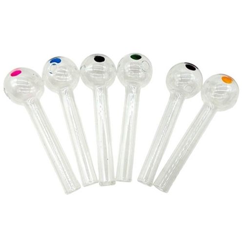 Oil Pipe - Straight &amp; Coloured Dot, 10cm