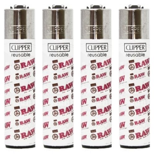 RAW Clipper Large White + Red Logo Small