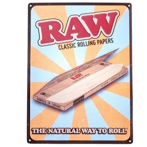 RAW Metal Retro Sign, 42 x 31cm