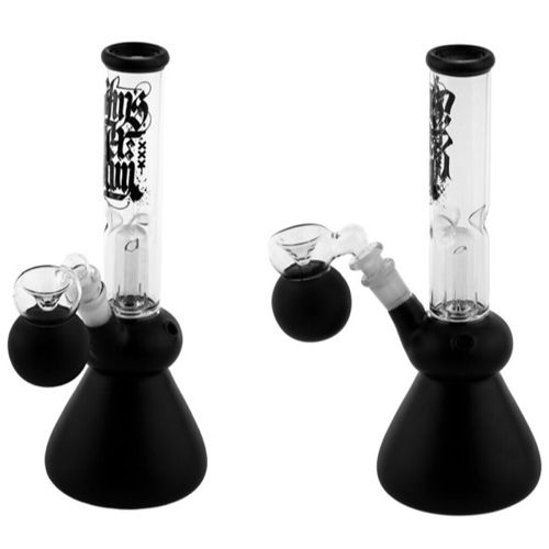 Black Beaker + Dome Percolator + Ice Notch, 30cm