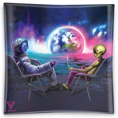 Blunt Orbit Glass Ashtray, 11cm