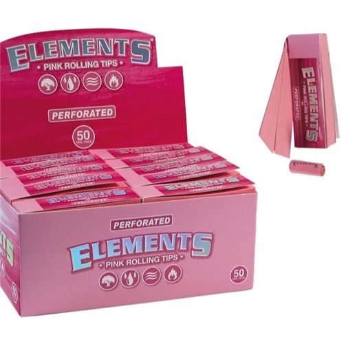 Elements Pink Filter Tips Perforated