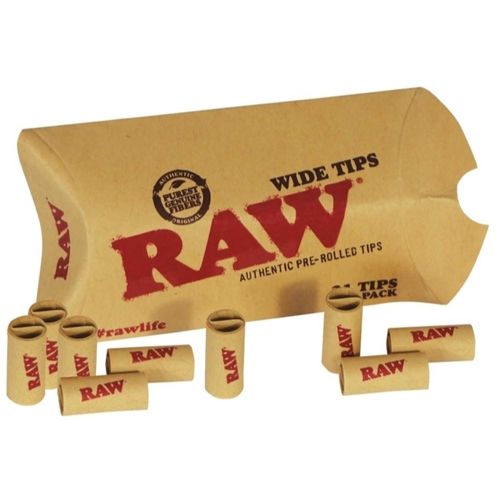 RAW Classic Wide Pre-Rolled Tips, X 21