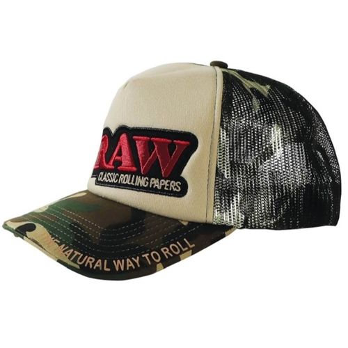 RAW Trucker Hat Camo/Tan + Poker