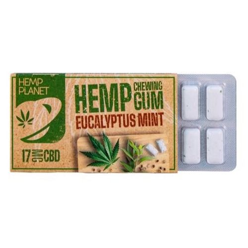 HempPlanet Eucalyptus Mint Chewing Gum, X 12