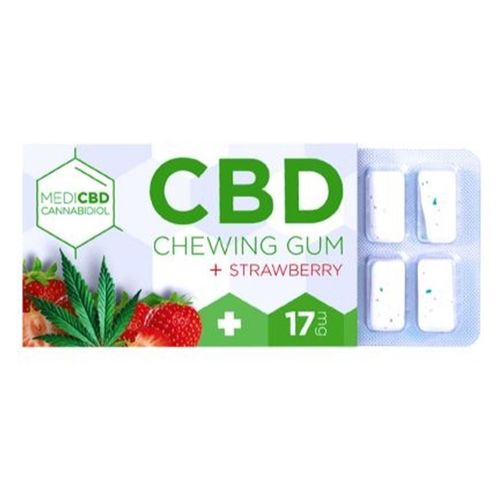 MediCBD Strawberry Chewing Gum, X 12