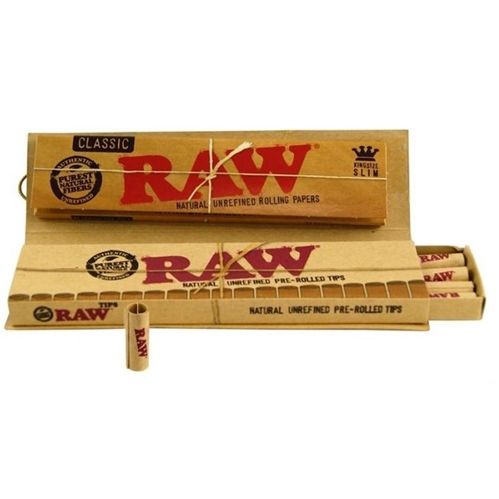 RAW Classic Connoisseur King Size Slim &amp; Pre-Rolled Tips