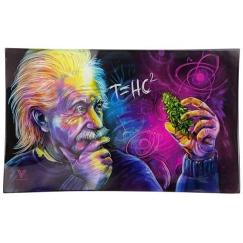 Einstein T=HC2 Glass Rolling Tray, 26cm