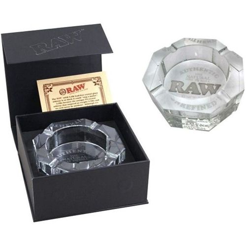 RAW Crystal Glass Ashtray, 13cm