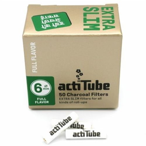 Actitube Extra Slim Charcoal Filter, 6mm X 50