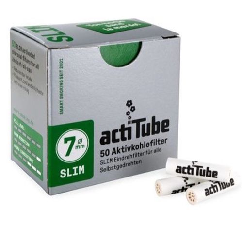 Actitube Slim Charcoal Filter, 7mm X 50