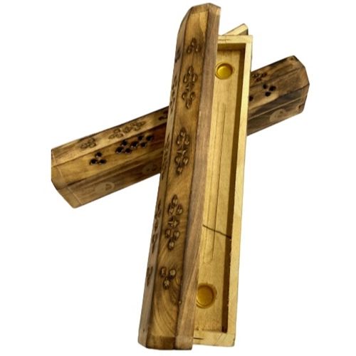 Wooden Incense Box 'Yin &amp; Yang', 30 x 5.5 x 6.5 cm