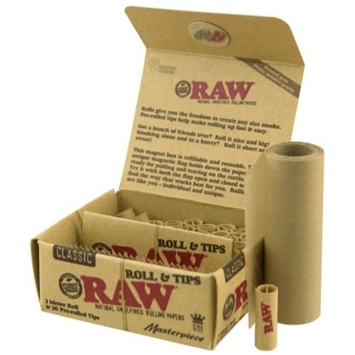RAW Classic Rolls 3m &amp; Pre-Rolled Tips