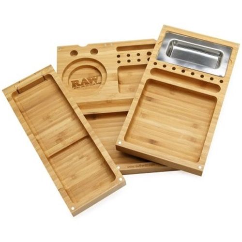 RAW Triple Flip Bamboo Rolling Tray, 50cm