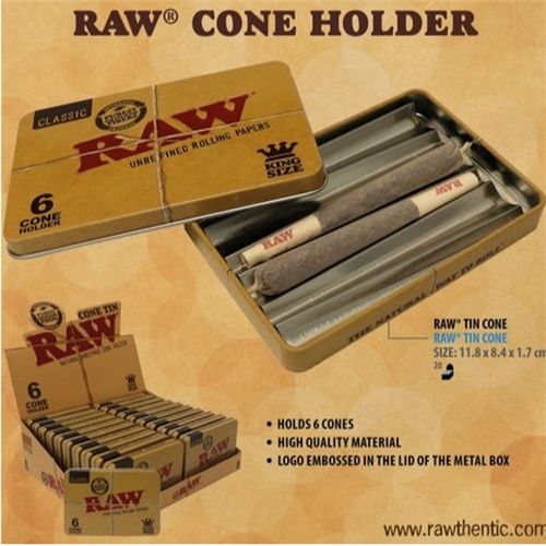 RAW Cone Tin for 6 King Size Cones