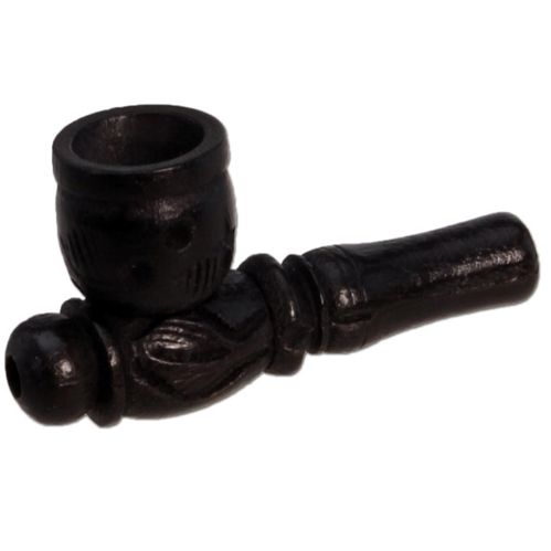 Shisham Pipe 2-part carved screwable, 6cm