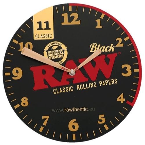 RAW Black Wall Clock, 30cm