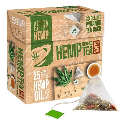 AstraHemp Black Tea – 25mg hemp oil, X 20