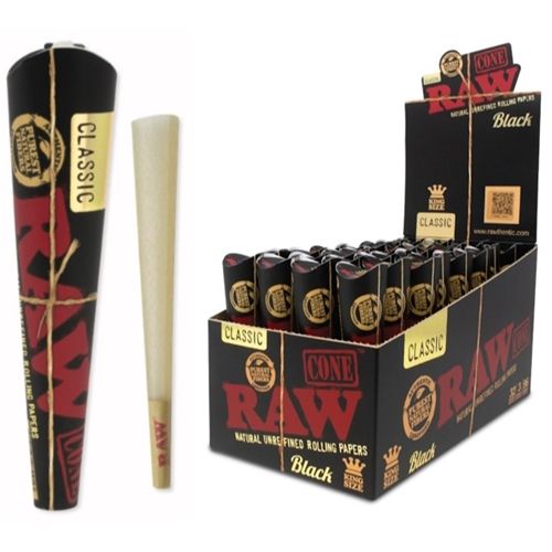 RAW Black Cones King Size, X 3