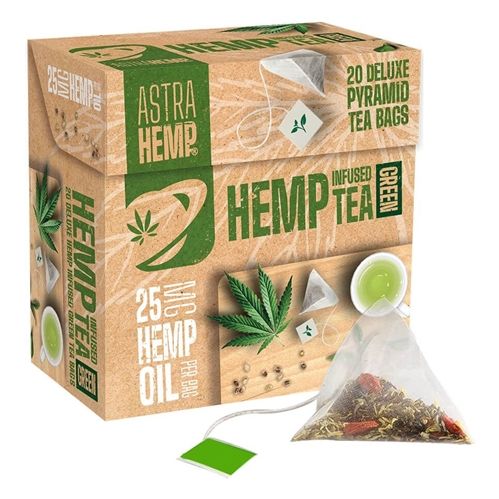AstraHemp Green Tea – 25mg hemp oil, X 20
