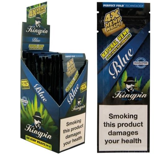 Kingpin Hemp Blunts Blue - Blueberry, X 4