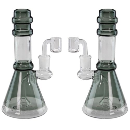 Blaze Oil Bong Banger Grey with Showerhead Percolator