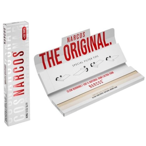 Narcos White King Size Slim + Tips
