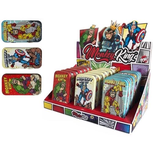 Monkey King Tin Metal Box Superhero Edition, 11.5cm X 6cm X 2cm