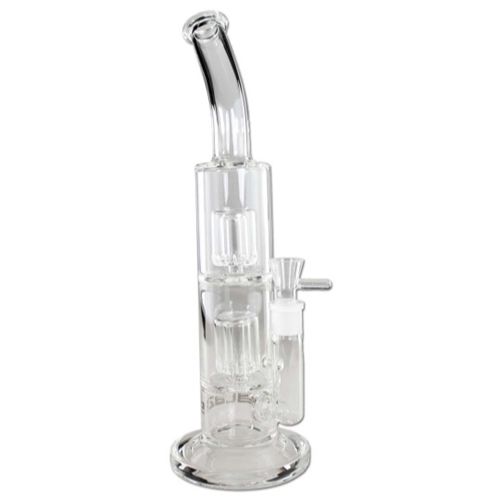Blaze Glass Bong with 2 Inline Percolator, 40cm
