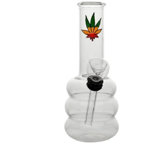 Rasta Leaf Mini Bong, 15cm