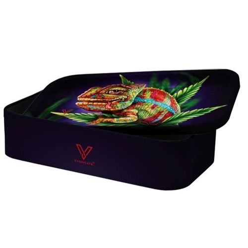 Syndicase + Lid Stoned Chameleon, 12.5 X 7cm