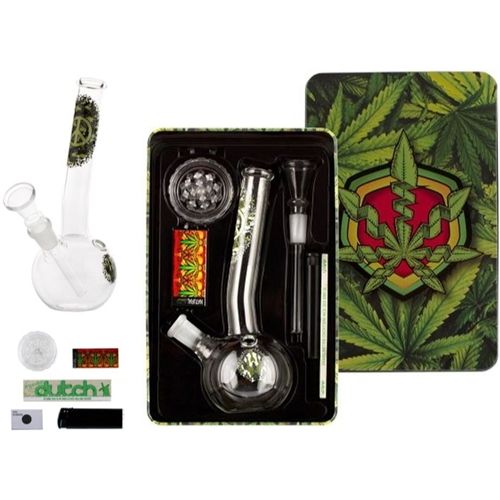 Greenline Camouflage Green Peace Bong Set