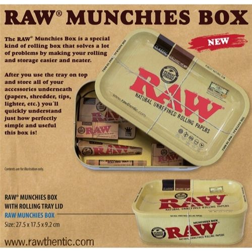 RAW Munchies Box with Rolling Tray Lid