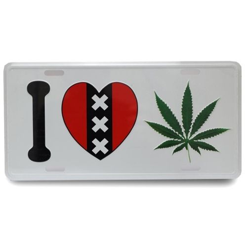 License Plate, Design: I Love Weed