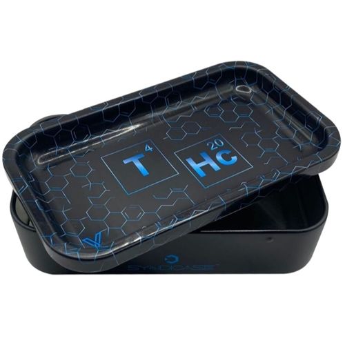 Syndicase + Lid THC Elements Black/Blue, 12.5 x 7cm