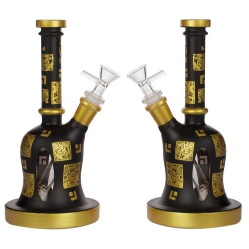 Royal Amber Golden Base Bong, 22cm