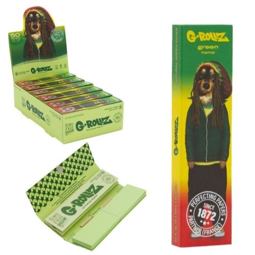 Pets Rock Reggae Green Hemp King Size Slim + Tips
