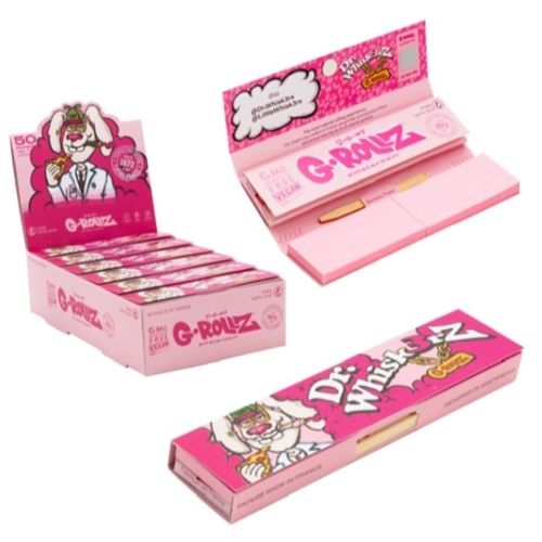 Dr. Whiskerz Lightly Dyed Pink King Size Slim + Tips