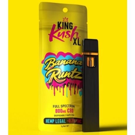 Kush King XL, 1ml, 800mg CBD, Flavour: Banana Runtz