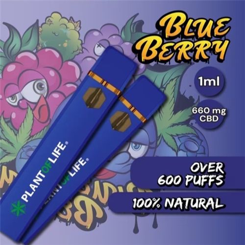 Plant of Life 20% CBD Vape, 1ml, Flavour: Blueberry