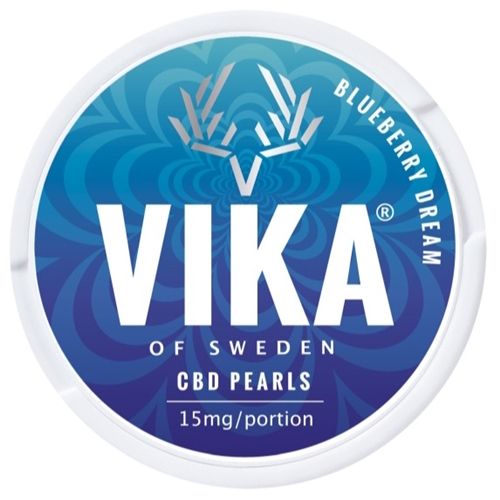 Vika CBD Pearls, 20 pouches, 15mg CBD, 10g, Flavour: Blueberry Dreams