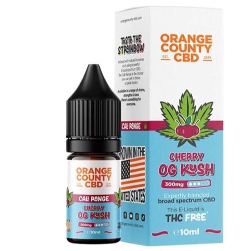 Orange County CBD Cali E-Liquid 300mg, 10ml, Flavour: Cherry OG Kush