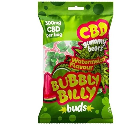 Bubbly Billy Buds Gummy Bears 300mg CBD, 100g (10 pcs.), Flavour: Watermelon
