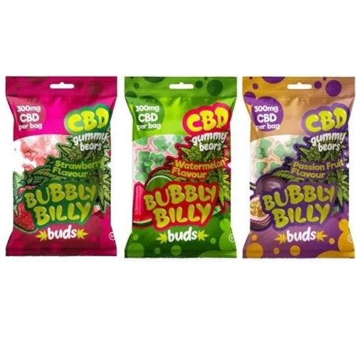 Bubbly Billy Buds Gummy Bears 300mg CBD, 100g (10 pcs.)