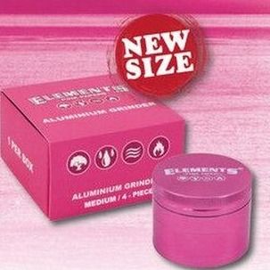 Elements Pink Aluminium Grinder - 4 Parts, 49mm