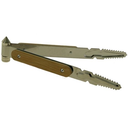 Silver Plier + Wooden Handle For Shisha Charcoal, 21cm