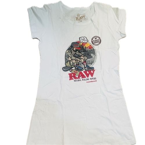 RAW Brazil Skateboard Smoker T-Shirt White